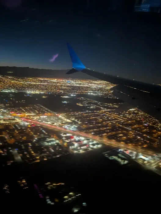 ベガス上空の夜景、特に何も写ってはない